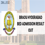 BRAOU Hyderabad BEd Admission Result Out